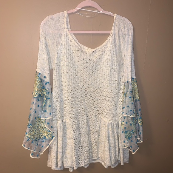 Free People flutter sleeve top - Picture 1 of 8